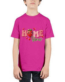 Home Grown Groovy Strawberry 1054# - strawberry - Youth Tee Unisex