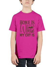 Home Is Where My Cat Is Style 14# - cats - Youth Tee Unisex
