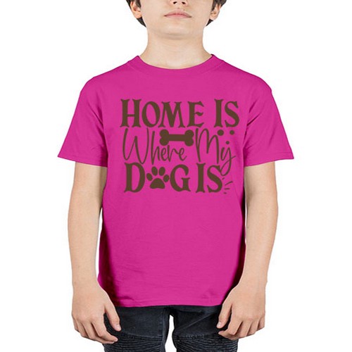 Home Is Where My Dog Is Style 86# - dogs - Youth Tee Unisex