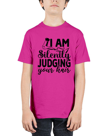 I Am Silently Judging Your Hair 858# - hairdresser - Youth Tee Unisex