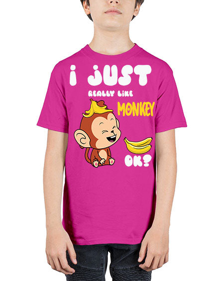 I just Really Lpve Monkey 7# - monkey - Youth Tee Unisex