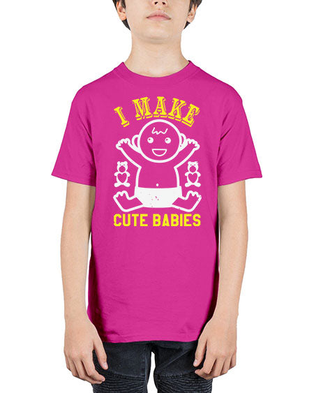 I make cute babies Style 107# - baby shower - Youth Tee Unisex