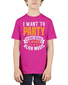 I want to pary in space 21# - ufo - Youth Tee Unisex