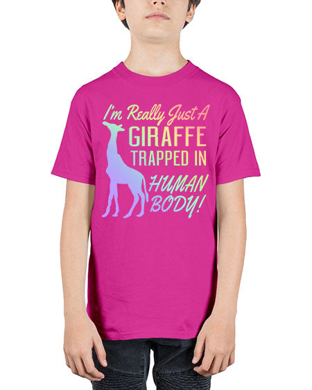 Im really just a giraffee trapped in human body - giraffee - Youth Tee Unisex