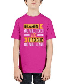 In learning you will teach and in teaching you will learn Style 988# - teacher - Youth Tee Unisex
