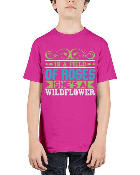 Ina field of Roses shes a wildflower Style 124# - baby - Youth Tee Unisex