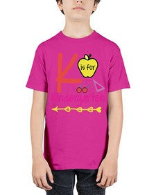 K is for Kindergarten 397# - prek headstart - Youth Tee Unisex