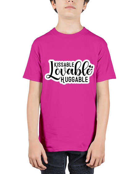 Kissable Lovable Huggable 361# - baby - Youth Tee Unisex