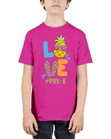 LOVE PreK Summer Pineapple 525# - prek headstart - Youth Tee Unisex