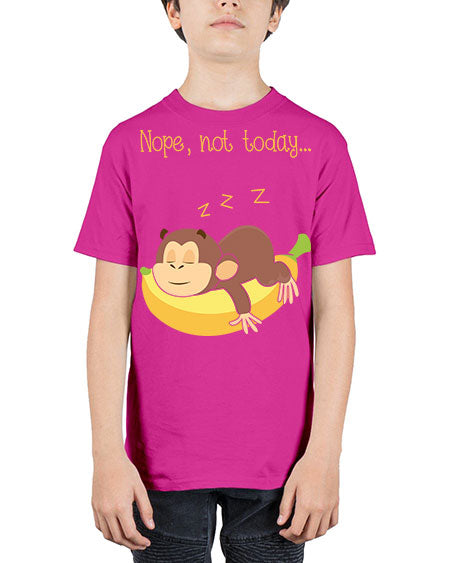 Lazy Monkey Nope Not Today 9# - monkey - Youth Tee Unisex