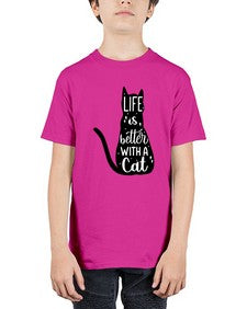 Life Is Better With A Cat Style 98# - cats - Youth Tee Unisex