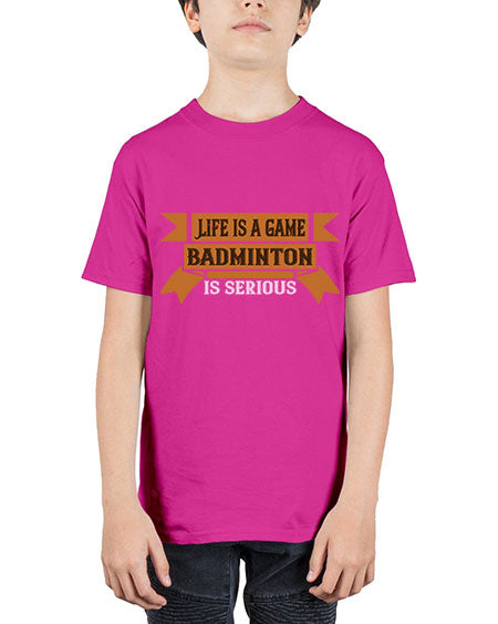 Life is a game badminton is serious 1984# - badminton - Youth Tee Unisex