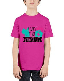 Livin That Nurse Life Style Style 1060# - nurse - Youth Tee Unisex