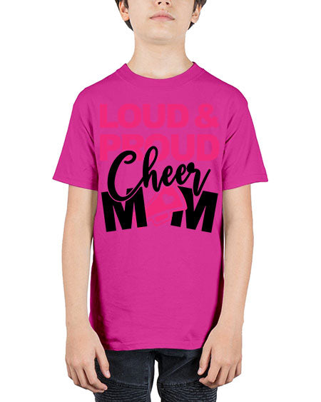 Loud Proud Cheer mom 765# - cheer - Youth Tee Unisex