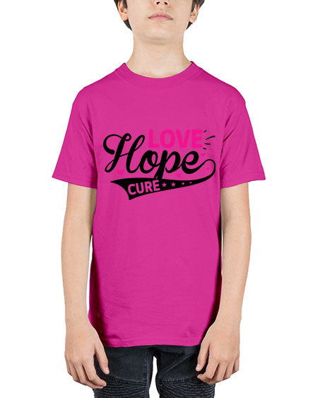 Love Hope Cure 14# - breast cancer - Youth Tee Unisex