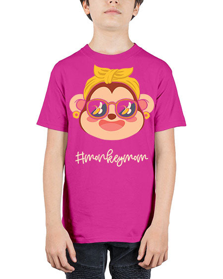 Monkey Mom Banana Glasses 16# - monkey - Youth Tee Unisex