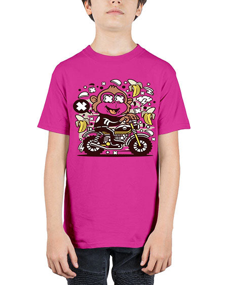 Monkey Motocrosser - monkey - Youth Tee Unisex
