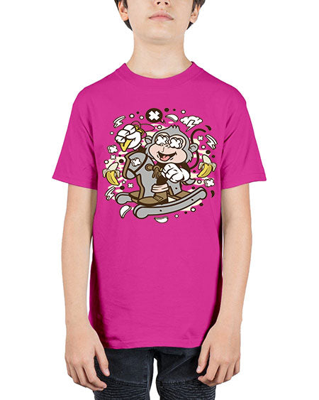 Monkey Rocking Horse - monkey - Youth Tee Unisex
