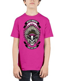 Native American Skull 952# - skull and bones - Youth Tee Unisex