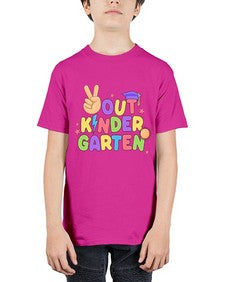 Peace Out Kindergarten Peace Hand 636# - kindergarten - Youth Tee Unisex