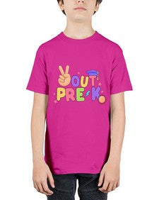 Peace Out PreK Peace Hand 638# - prek headstart - Youth Tee Unisex