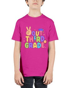 Peace Out third Grade Peace 648# - third grade - Youth Tee Unisex