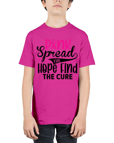 Pink Spread the Hope Find the Cure 10# - breast cancer - Youth Tee Unisex