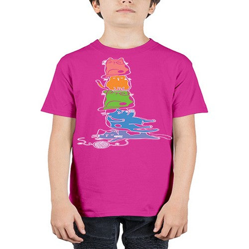 Pride Kawaii Cats Pile Cute Anime 277# - anime - Youth Tee Unisex