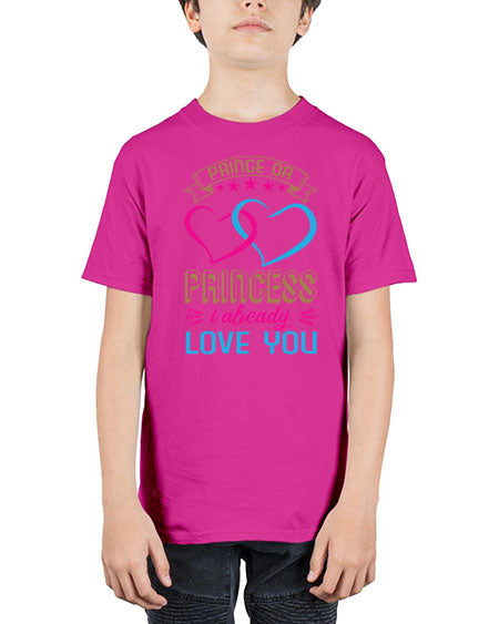 Prince or Princess I already love you Style 194# - baby shower - Youth Tee Unisex