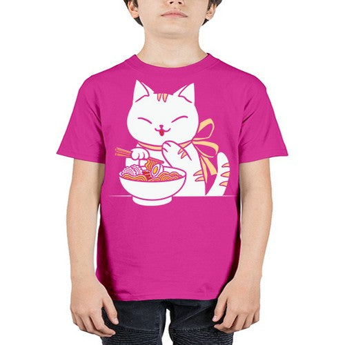 Ramen Cat Kawaii Anime Tee Japanese 280# - anime - Youth Tee Unisex