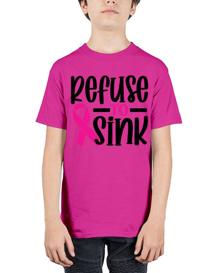 Refuse to Sink 9# - breast cancer - Youth Tee Unisex
