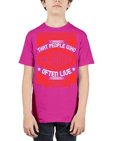 Research has shown that people who volunteer often live longer Style 32# - volunteer - Youth Tee Unisex