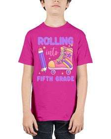 Rolling into fifth Grade 784# - fifth grade - Youth Tee Unisex