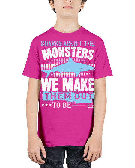 Sharks arent the monsters we make them out to be Style 26# - shark-fish - Youth Tee Unisex