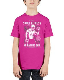 Skull Fitness 1055# - skull and bones - Youth Tee Unisex