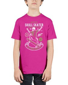 Skull Skater 1064# - skull and bones - Youth Tee Unisex