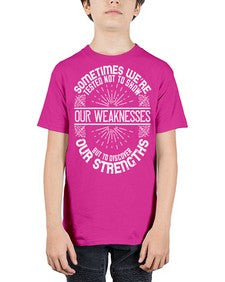 Sometimes we’re tested not to show our weaknesses but to discover our strengths Style 23# - motivation - Youth Tee Unisex