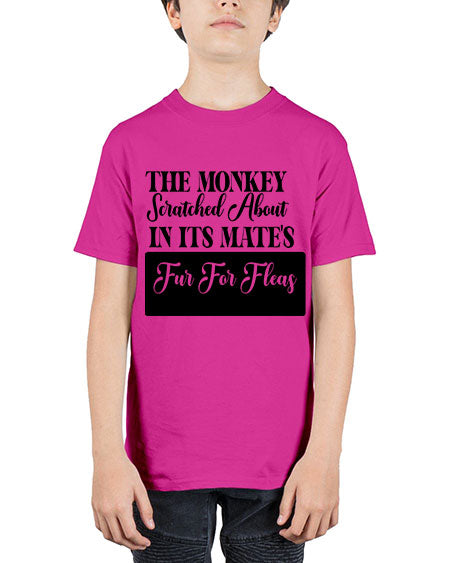 The monkey scratched about in  - monkey - Youth Tee Unisex