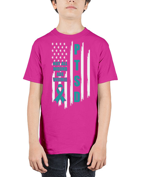 Veteran Not All Wounds Are 5# - PTSD - Youth Tee Unisex