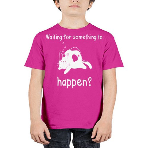 Waiting For Something Sleeping Cat 285# - anime - Youth Tee Unisex
