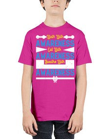 Walk with awareness Eat with awareness Breathe with awareness Style 9# - Self awareness - Youth Tee Unisex