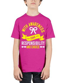 With awareness come responsibility and choice Style 5# - Self awareness - Youth Tee Unisex