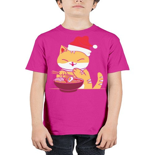 Xmas Kawaii Anime Shiba Inu Eating Ramen 289# - anime - Youth Tee Unisex
