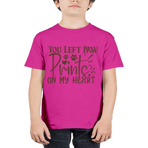 You Left Paw Prints On My Heart Style 53# - dogs - Youth Tee Unisex
