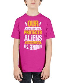Your constituion protects aliens and drunks 49# - ufo - Youth Tee Unisex