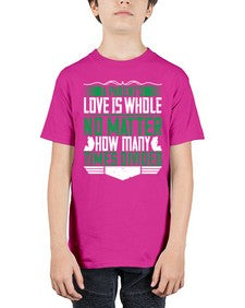 a parents love is whole no matter how many times divided 29# - parents day - Youth Tee Unisex