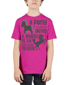 a pony is childhood dream a horse is an adult - horse - Youth Tee Unisex
