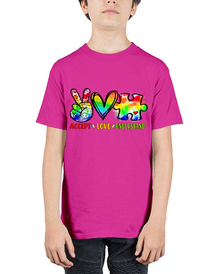accept love understand - autism - Youth Tee Unisex