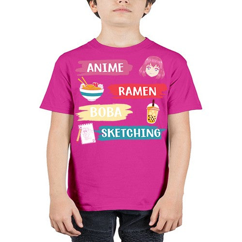 anime ramen boba sketching212# - anime - Youth Tee Unisex
