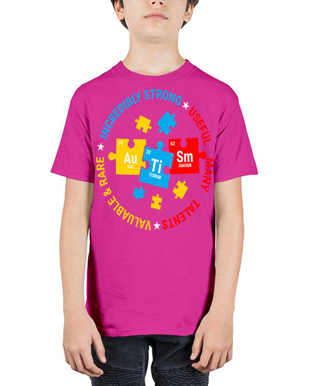 autism elements periodic table awareness 19# - autism - Youth Tee Unisex
